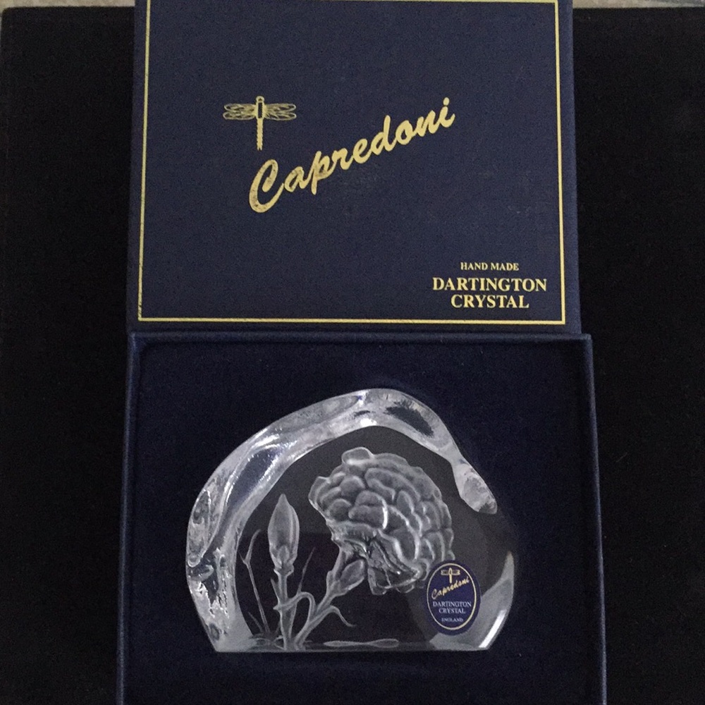Capredoni Dartington crystal paperweight